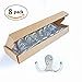 Ambipolar Heavy Duty Decorative Double Prong Robe Hook - Wall Mounted (Screws Included) Chrome, 8 pack