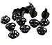 SEADEAR 100 Pcs Black Plastic Teddy Bear Noses for Puppy Decoration Stuffed Animal Ornaments 13x16mm