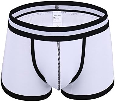 NEFUTRY-Ultimate Fresh Boxer with Comfort Flex Waistband Brief for Men (L, White)