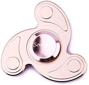 Aluminum Alloy Anti-Anxiety 360 Cyclone Fidget Tri-Spinner With 2-4 Mins Spin,Sonrigen Focus Toy for ADD, ADHD,And Autism Sensory Stress Relief -Gold