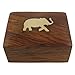Jewelry Box in Wood Elephant Charm Gift for Women, 4 X 3 X 2 Inches by ShalinIndia