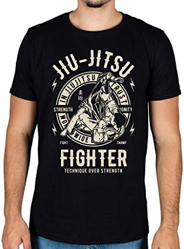 Ulterior Clothing Jiu Jitsu Fighter Technique Over Strength Badge T-Shirt