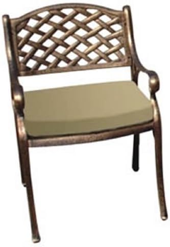 DC America Mesh Arm Chair with Cushion, Set of 2, Bronze Finish