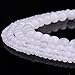 RUBYCA Wholesale Natural White Jade Gemstone Round Loose Beads for Jewelry Making 1 Strand - 8mm