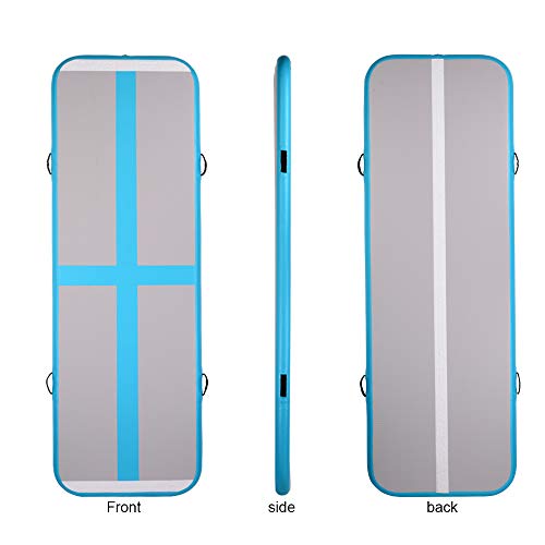 Tuxedo Sailor 10ft/13ft/16ft/20ft Inflatable Gymnastics Air Track Tumbling Mat 4in/6in/8in Thick Tumbling Air Track Mat with Electric Air Pump for Cheerleading/Gymnastics/Beach/Gym/Home use