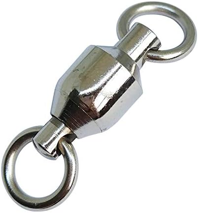 Unclesport 釣りボールベアリングスイベル 50個 高耐久 ソリッドリング 淡水釣り スナップスイベル 30ポンド 480ポンド 海水釣りタックル 贈り物