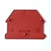 Dinkle DK4NC-RD DIN Rail Terminal Block End Cover for DK2.5N-RD DK4N-RD Red, Pack of 50