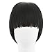 REECHO Fashion Full Length Synthetic 1 Piece Layered Clip in Hair Bangs Fringe Hairpieces Hair Extensions Color - Natural Black