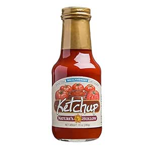 Nature's Hollow, Sugar-Free Ketchup, 12 Ounce, Non GMO, Keto Friendly, Vegan and Gluten Free