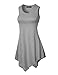 MBJ WT671 Womens Handkerchief Hem Tank Tunic Top L HEATHER_GRAY