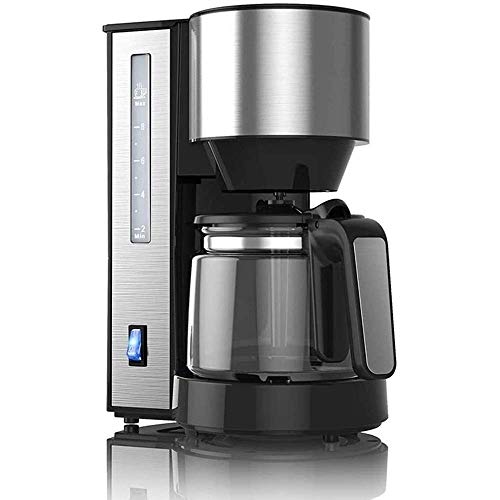 AJH Filterkaffeemaschine Kaffeemaschine, 1,25 l Glaskrug Abnehmbare Filterkaffeemaschine Anti-Tropf-Mühle