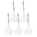 Juvale 5-Pack Hanging Glass Terrarium - Glass Teardrop Terrarium Holder Succulent Plants, Tealight Candles, Indoor Outdoor House Decoration, 3.15 x 5.51 x 3.15 inches