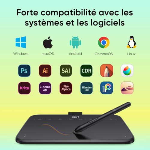XPPen Graphic Tablet, Deco 640 Graphics Tablet without Screen, 16K Pressure Levels, 6 x 4 Inches, Designed for OSU Signature Drawing