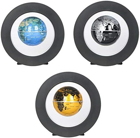 Distincty Magnetic Levitation Floating Globe O Shape Maglev Globes World Map with LED Light Home Decoration