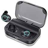 【Updated Version】 True Wireless Earbuds Bluetooth 5.0 IPX7 Waterproof,Bluetooth Earbuds Auto Pairing Bluetooth Headphones with 3500mAH Charging Case Noise Cancelling for iPhone Android