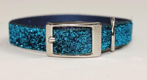 Blue Bayou Glitter Glamour Dog Collar 16 inch