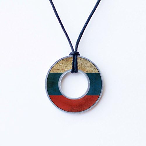 Russian Flag Washer Necklace