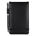 PLENTY Deluxe Leather Pocket Notebook Cover Jotter Organizer Memo Pad Holder with Calculator, 50 Pages Note Paper, Pen and Business Card Slot