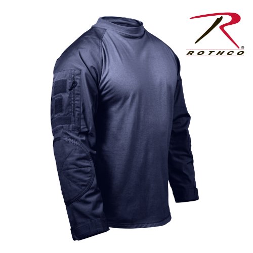 Rothco Combat Shirt, Navy Blue, Medium