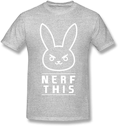 VELLXBBSWS Overwatch Dva Bunny Logo Cotton Mens T Shirt Fashion Short Sleeves Man's T Shirts Black
