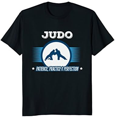 Mens Judo Patience Practice and Perfection T-Shirt 2XL Black