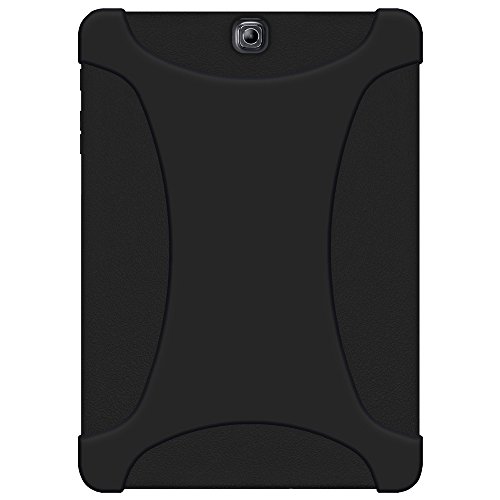 AMZER Rugged Silicone Skin Jelly Case for Samsung GALAXY Tab S2 9.7 SM-T810, Black (AMZ97961)