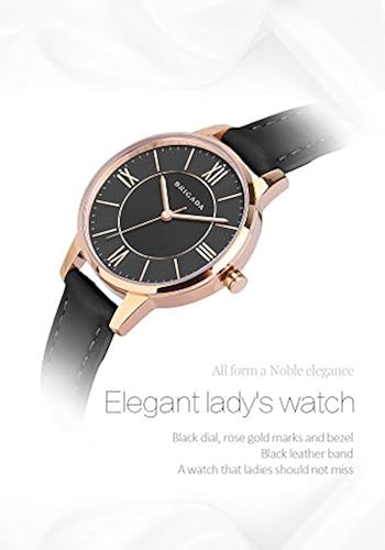 BRIGADA Women's Watches Elegant Watches for Women Waterproof Leather Strap Quartz Ladies Watches　並行輸入 : BRIGADA: women watches