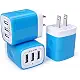 Wall Charger, USB Charger Adapter, Ailkin 3.1A/3Pack Muti Port Fast Charging Station Power Charge Base Block Plug Replacement for iPhone X/8/7 Plus, Samsung S9/S8/S7, Kindle Fire and More USB Plug