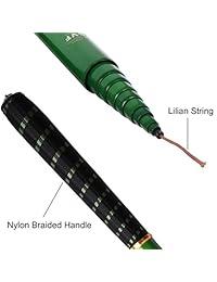 Goture   1 caña de pescar para carpas, fibra de carbono, ultraligera, telescópica, 3 segmentos, 9.8 ft