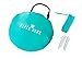 Roachtown Supplies Instant Pop-up UV Protect Portable Beach Tent with 4 Sand Pockets and 6 Pegs, Large, Turquoise Sea Blue