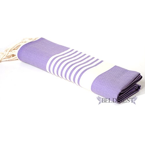 CLEARANCE! Lavender/white Peshtemal Fouta Towel, COTTON Bath Towel- Turkish Towel
