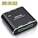HDMI Splitter 1 in 2 Out -ZACCAS Aluminum 4k HDMI Splitter 2 x 1/1 x 2 for Dual Duplicate Monitors Support 3D 4K@30HZ Full HD 1080P for Xbox PS4 Blu-Ray Player HDTV