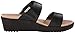 crocs Women's A-Leigh 2 Strap Mini W Wedge Sandal, Black/Black, 9 M US