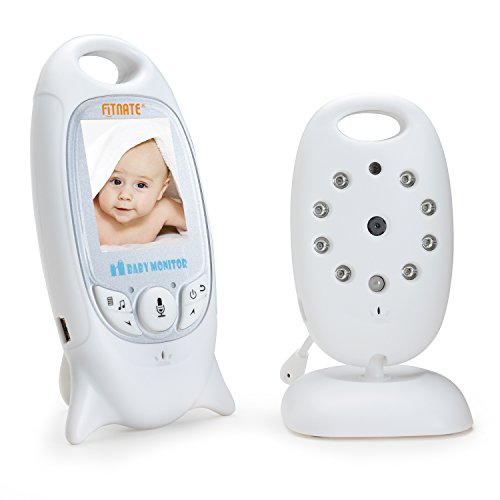 Video Baby Monitor, Fitnate Wireless Baby Monitor with Digital Camera, Night Vision Temperature Monitoring & 2 Way Talkback System, Built-in Remote Lullabies