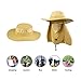 KOOLSOLY Outdoor Sun Cap For Men Women,Fishing Hat UPF 50+ UV Sun Protection With Removable Neck Flap, Face Cover Mask & Windproof Strip, Sun Hat For Outdoor Sports & Travel