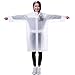 Always Pretty Lightweight Easy Carry Poncho Wind Hooded Jacket Raincoat Transparent M