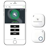 Bluetooth Key Finder, GPS Smartphone Tracker, Smart Anti-Lost Alarm, Remote Camera Controller for iOS & Android Devices by Wasserstein (1, White)