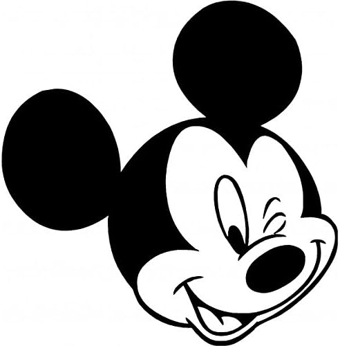 Black Disney Mickey Mouse Vinyl Decal Car Window Bumper Wall Sticker by kksmilez