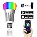Wi-Fi Smart LED Light Bulb, Dimmable 60W Equivalent(7W), Smartphone Controlled Multicolored Color Changing Lights, No Hub Required, Work with Amazon Alexa