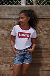 Levi's Girls Classic Batwing T-Shirt, White, M