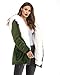 Roiii Women Thicken Warm Winter Coat Hood Parka Overcoat Long Jacket Outwear,Amry Green,XX-Large
