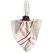 DII French Stripe Tabletop Collection Farmhouse Style Dining Table Linen Napkin Set, 20x20, Taupe/Red, 6 Piece