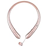 Rioddas Wireless Headphones Retractable Earbuds Sport Neckband Bluetooth headphones HD Stereo Bluetooth 4.1 Earphones w/ Mic IPX5 Sweatproof for Gym Workout Talk Time 15 Hours UPGRADED(Rosegold)
