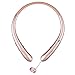 Rioddas Wireless Headphones Retractable Earbuds Sport Neckband Bluetooth headphones HD Stereo Bluetooth 4.1 Earphones w/ Mic IPX5 Sweatproof for Gym Workout Talk Time 15 Hours UPGRADED(Rosegold)