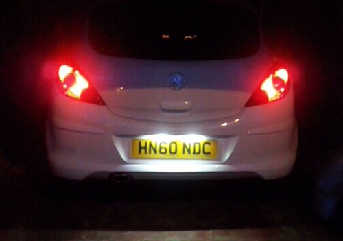 corsa number plate bulb