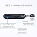 usky USB-C to HDMI Multiport Adapter, Type-C to HDMI/USB-3.0/USB-C/F Adapter, USB 3.1 Hub, Supports 4K for Google Chromebook Pixel,New MacBook and More Type-C Devices