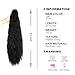 Abujia Yaki Ponytail Ponytail Kinky Straight Synthetic Long Clip in Hair Extensions Ponytail Hairpiece Soft Silky for Women 24inch-Claw (1b#)