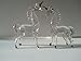 Set of 2 Blown Glass Unicorn Figurine 3.25