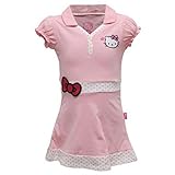 Hello Kitty Girls` Princess Sleeve V Neck Tennis Dress Pink