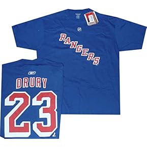 Chris Drury Reebok Royal Blue Net Print T Shirt (Large) - Image 6